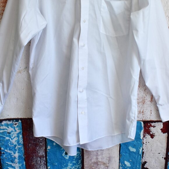 Men's Yorkshire VI Dress Shirt Long Sleeve Button Up SIZE 16 White - Picture 4 of 12